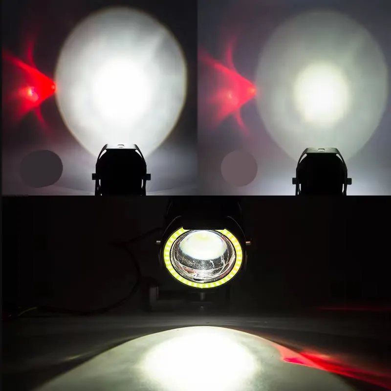 10W Motorcycle Led Headlight With Angel Eyes Hp-U7Mini
