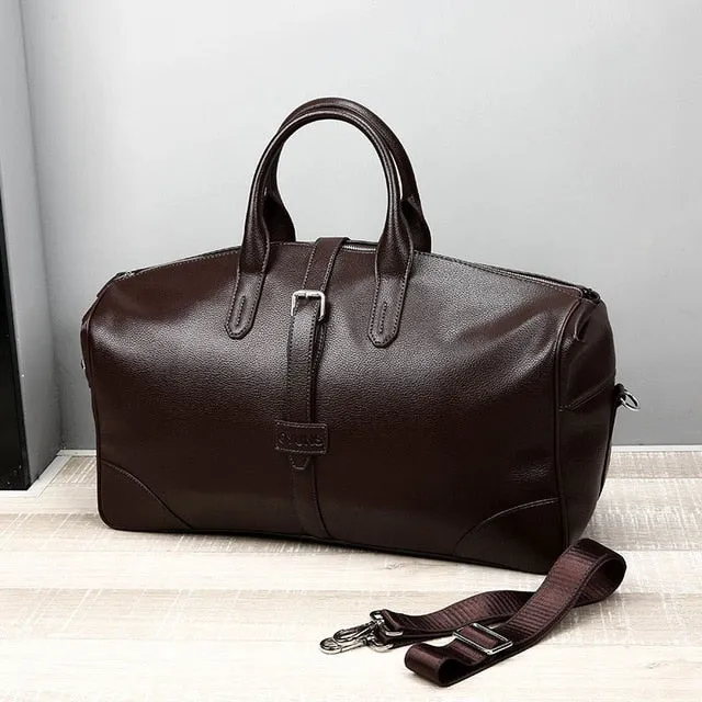 2019 New Fashion Pu Leather Men Casual Travel Bags Carry On Luggage Bags Men Duffel Bags Travel