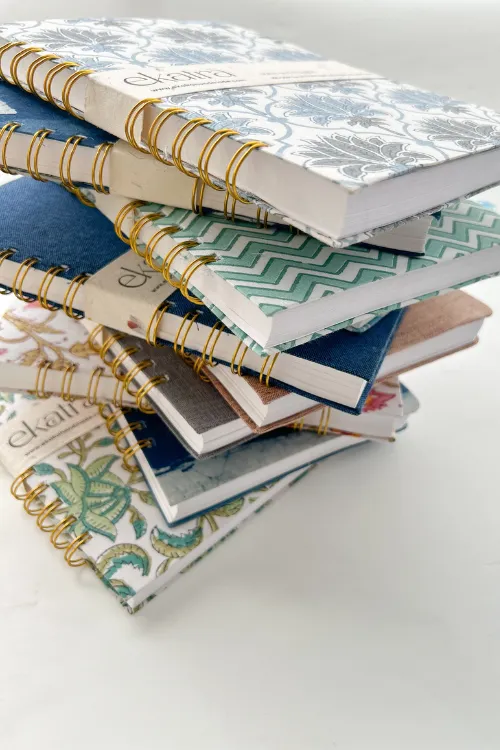 A5 Wire Bound Ruled Journal By Ekatra - Blue ( Set Of 2 )