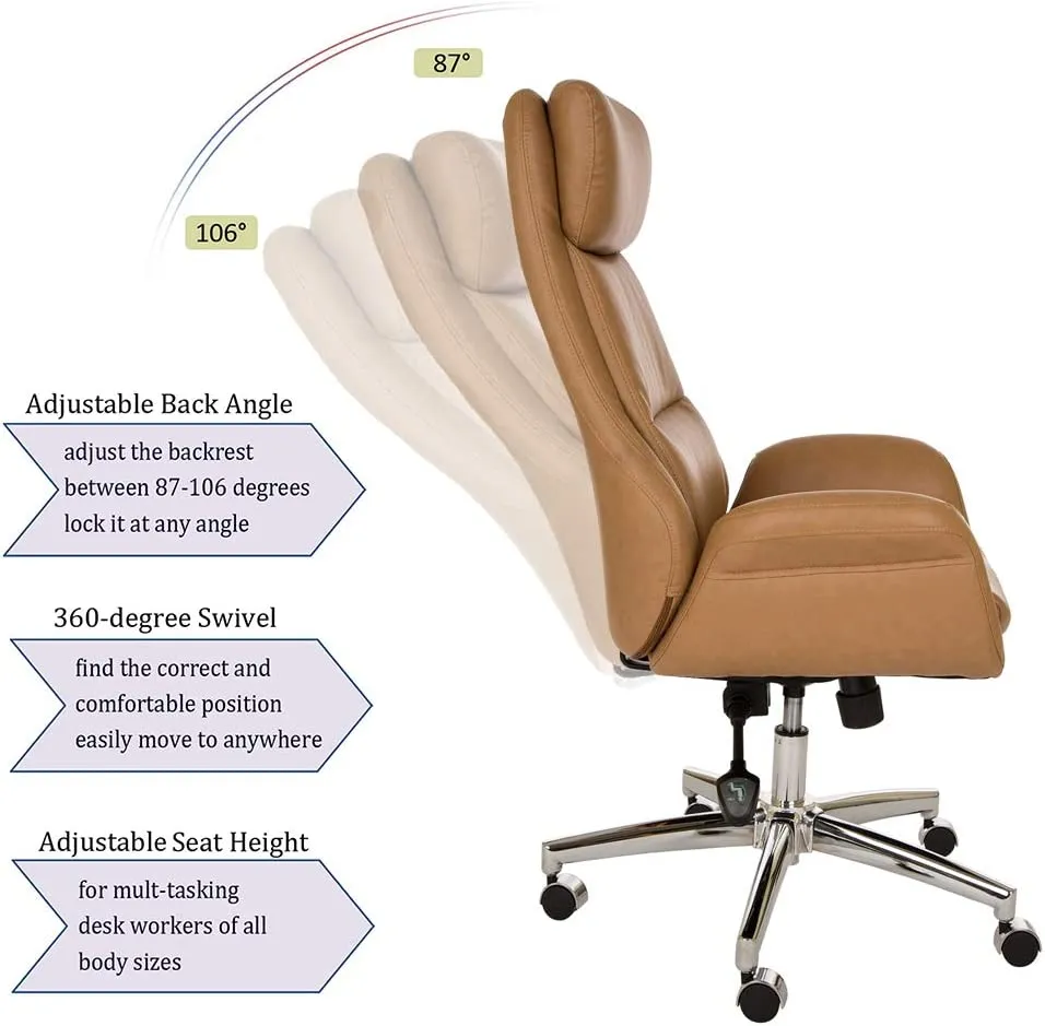 Adjustable High-Back Office Chair Executive Swivel Chair