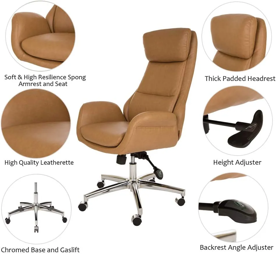Adjustable High-Back Office Chair Executive Swivel Chair