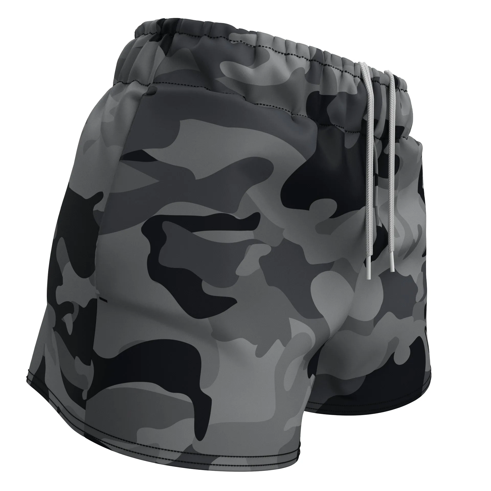 Ash Camo (Women's Sports Shorts - Recycled Polyester) Excelsior/Urban