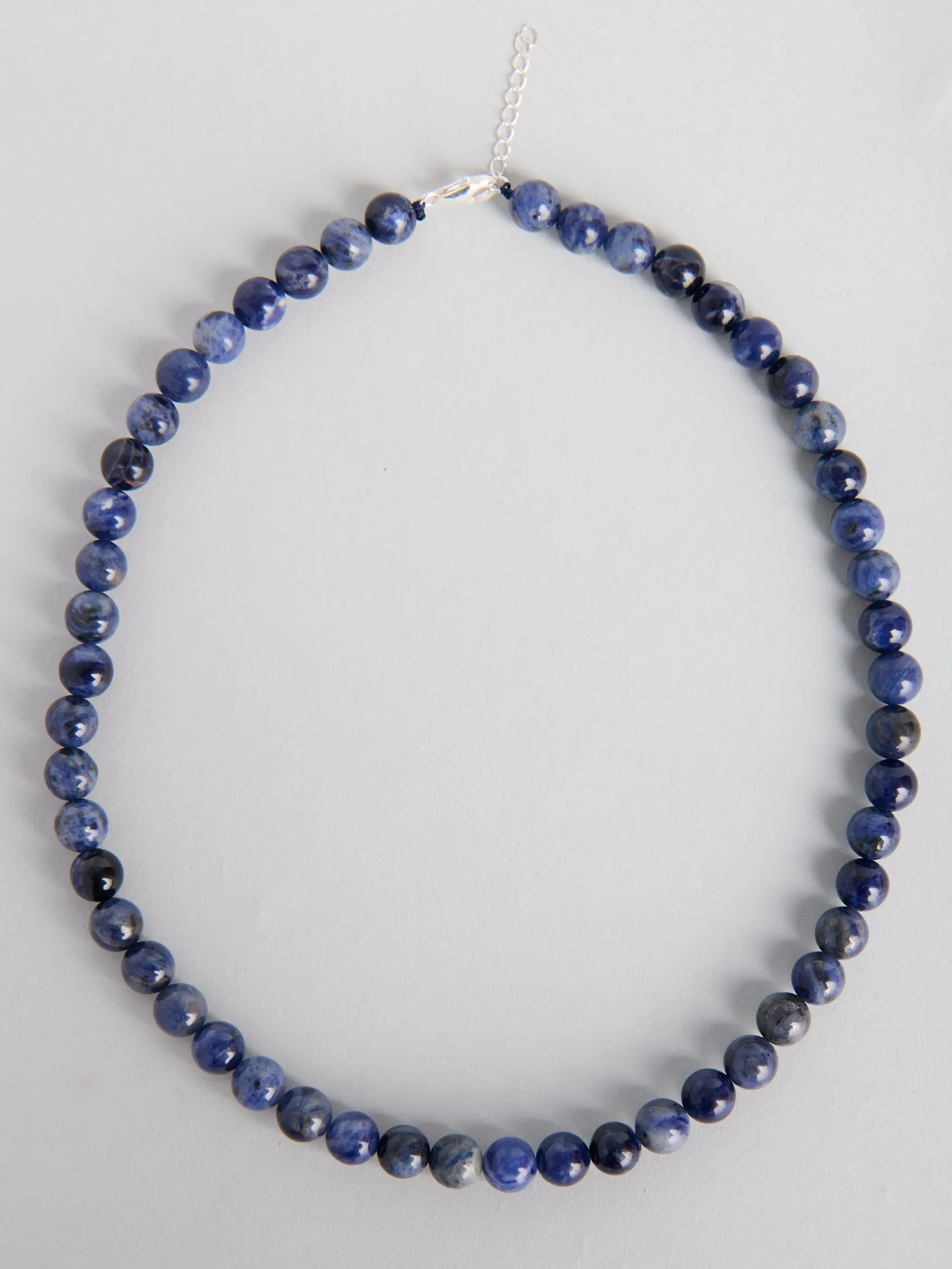 Azure Sodalite - Beaded Gemstone Necklace