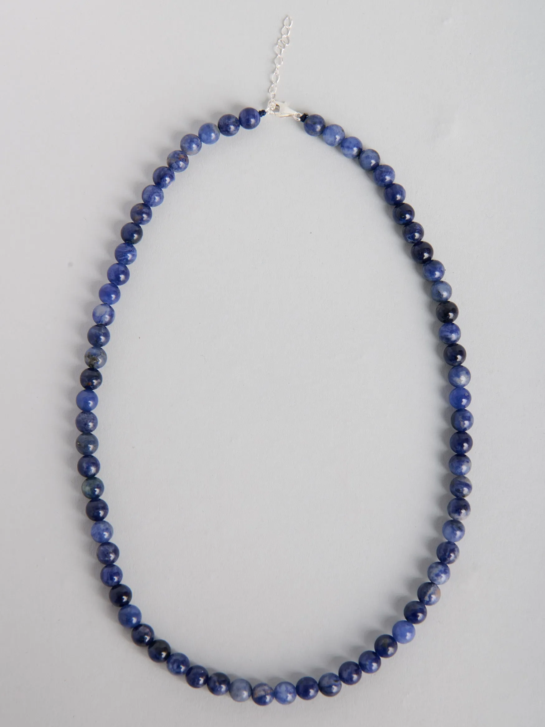 Azure Sodalite - Beaded Gemstone Necklace