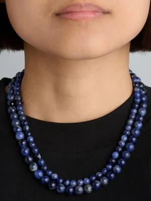Azure Sodalite - Beaded Gemstone Necklace
