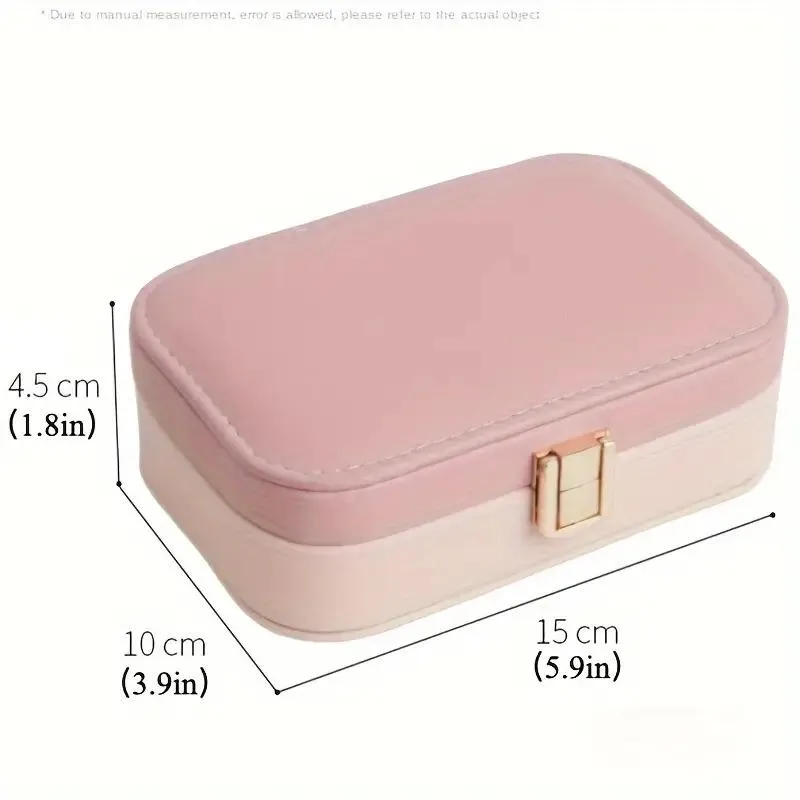 Birth Month Flower Personalized Name Two Tone Jewelry Box Custom Flower Birthday Gift for Her Travel Jewelry Organizer Mom Birthday Gift