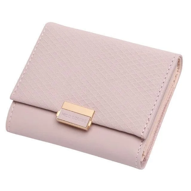 Chic Plaid Leather Wallet for Women - Compact Purse with Card Holder and Coin Pocket