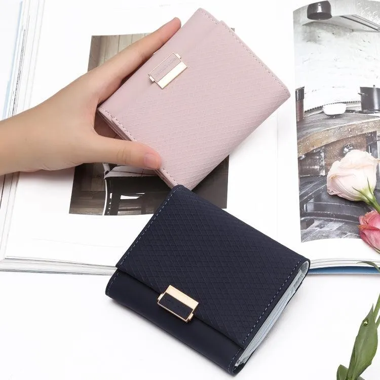 Chic Plaid Leather Wallet for Women - Compact Purse with Card Holder and Coin Pocket