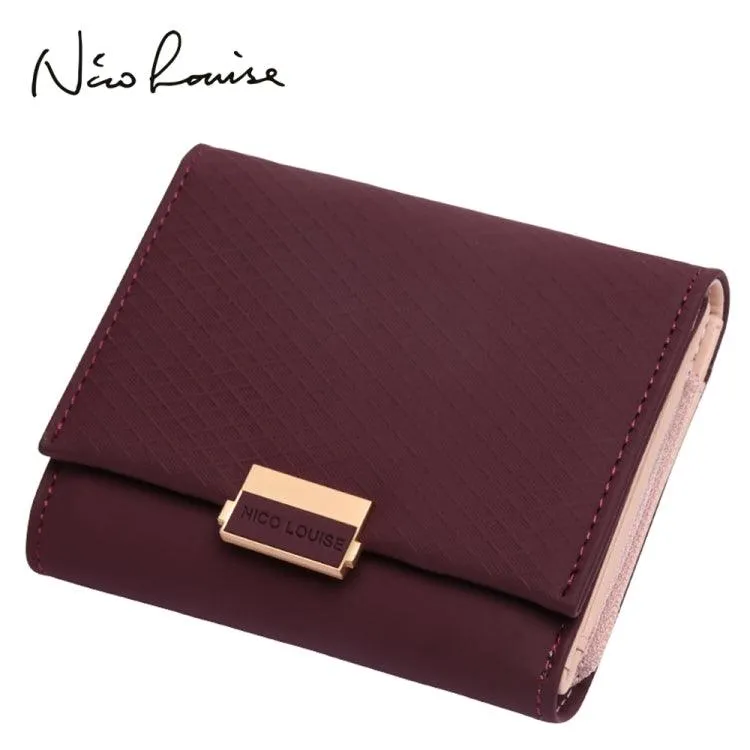 Chic Plaid Leather Wallet for Women - Compact Purse with Card Holder and Coin Pocket