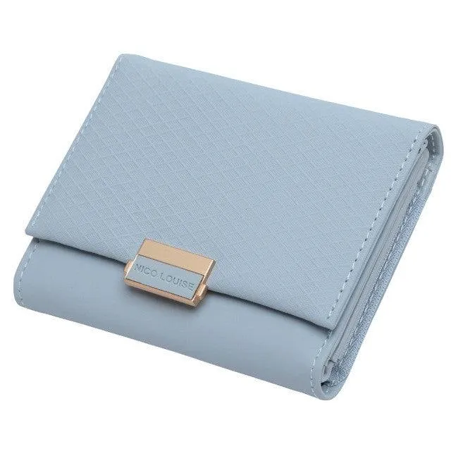 Chic Plaid Leather Wallet for Women - Compact Purse with Card Holder and Coin Pocket