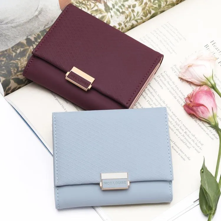 Chic Plaid Leather Wallet for Women - Compact Purse with Card Holder and Coin Pocket