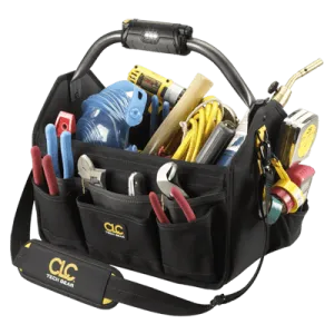 CLC L234 TECH GEAR LED Lighted Handle 15” Open Top Tool Carrier