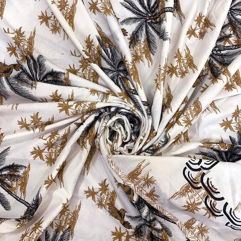 Coco Chic Printed Yellow Cotton Dohar