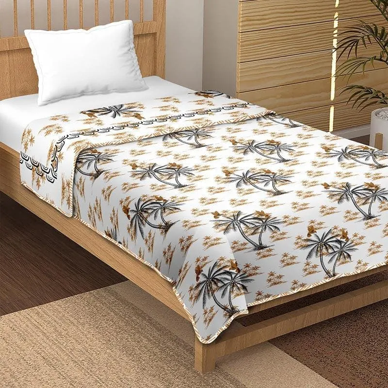 Coco Chic Printed Yellow Cotton Dohar