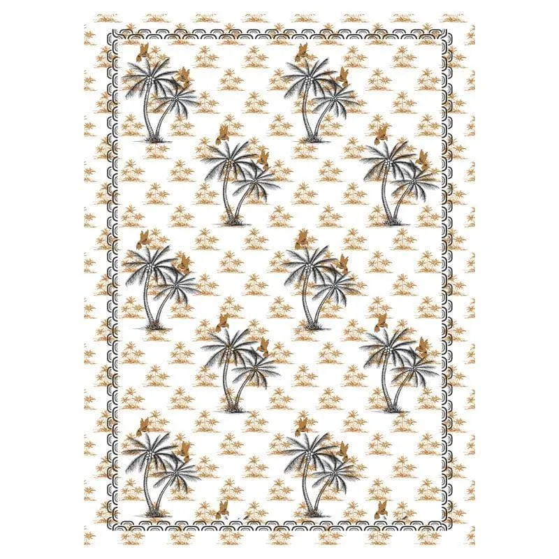 Coco Chic Printed Yellow Cotton Dohar