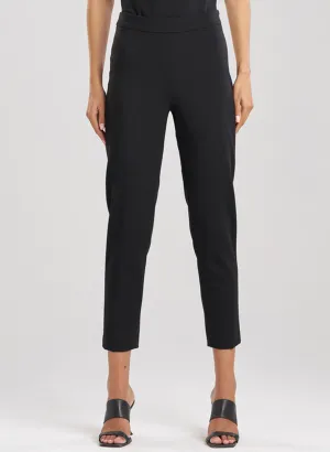 Compact Knit Black Pull On Pants