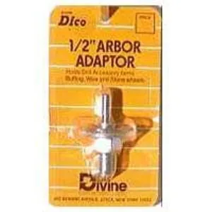 Dico 535-ARBOR Arbor Adapter, Silver, For: Mounting Buffing Wheels :EA: QUANTITY: 1