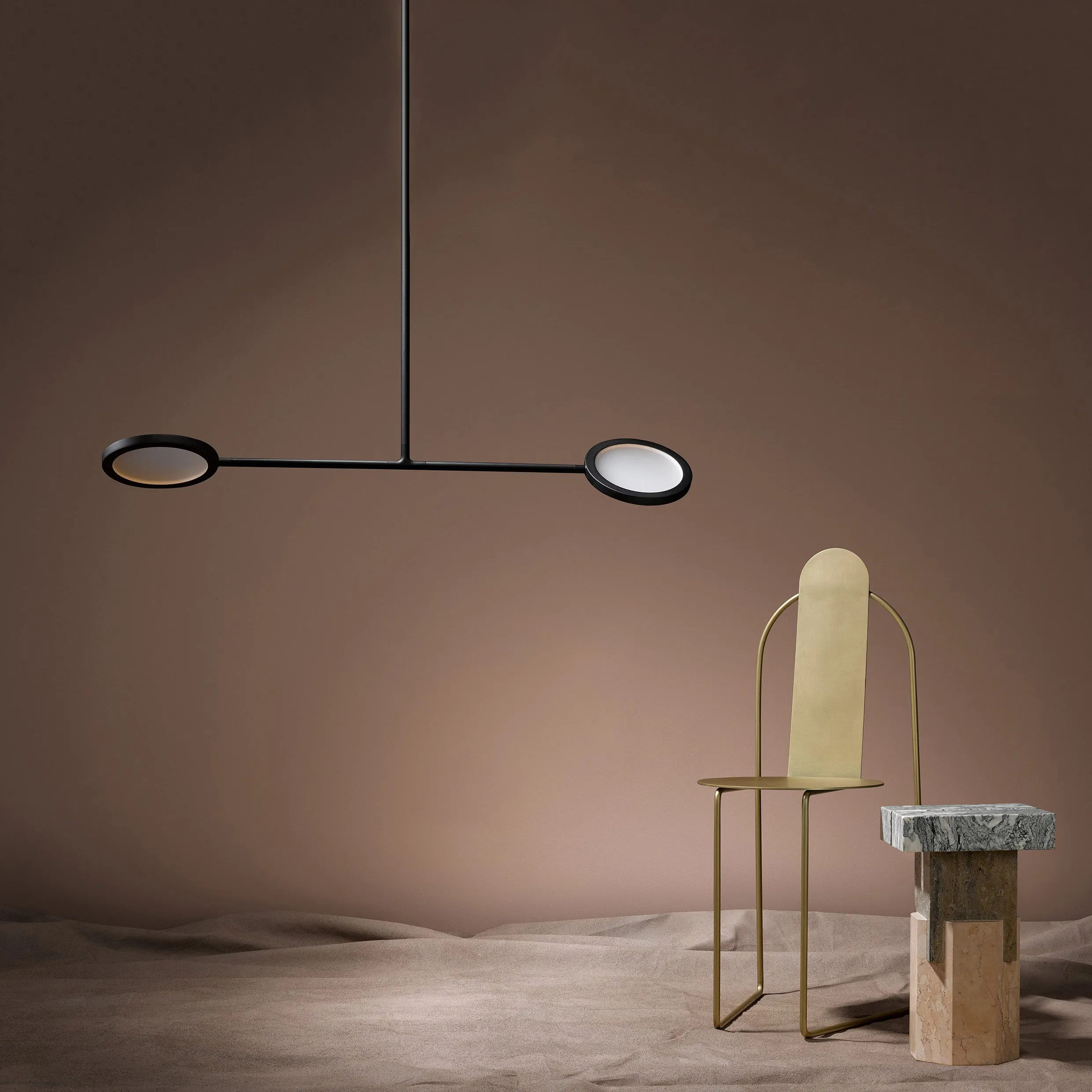 Discus Two Light Pendant Light