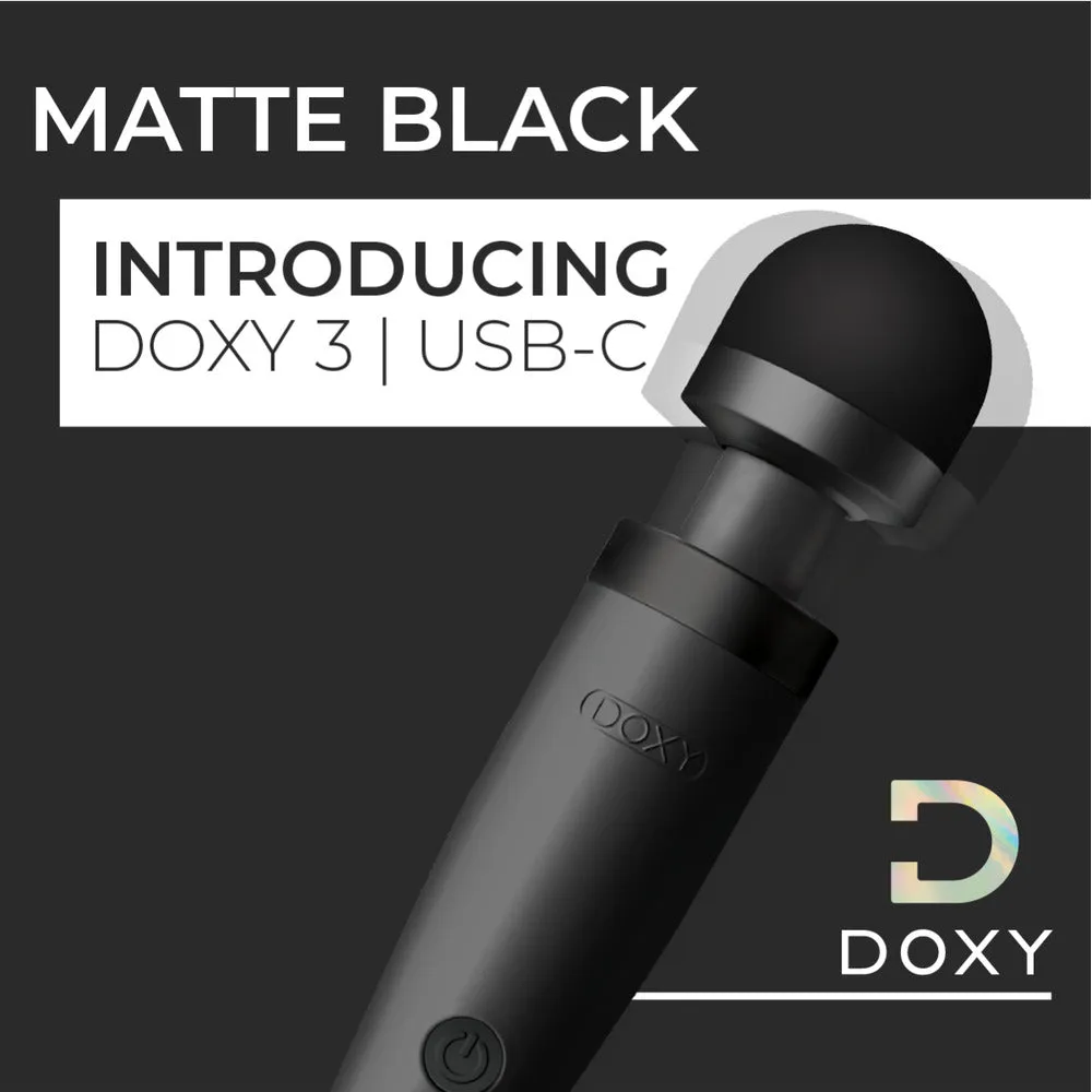 Doxy 3 USB-C Powered Wand Massager Black