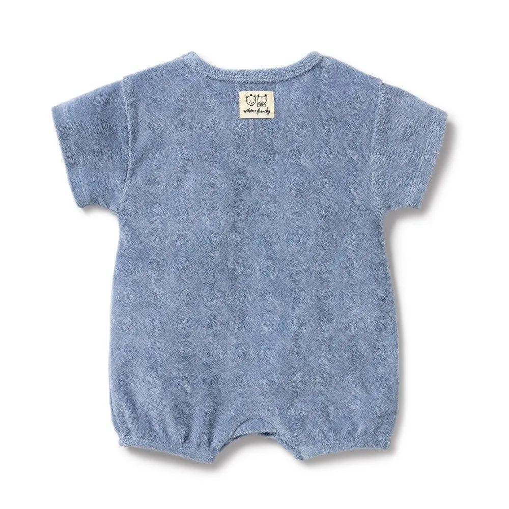 Dusty Blue Organic Terry Growsuit