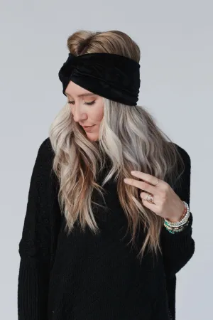 Everyday Velvet Headband - Black