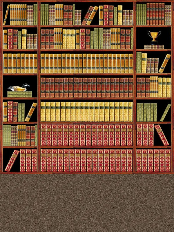 Executive Bookcase Printed Photography Backdrop