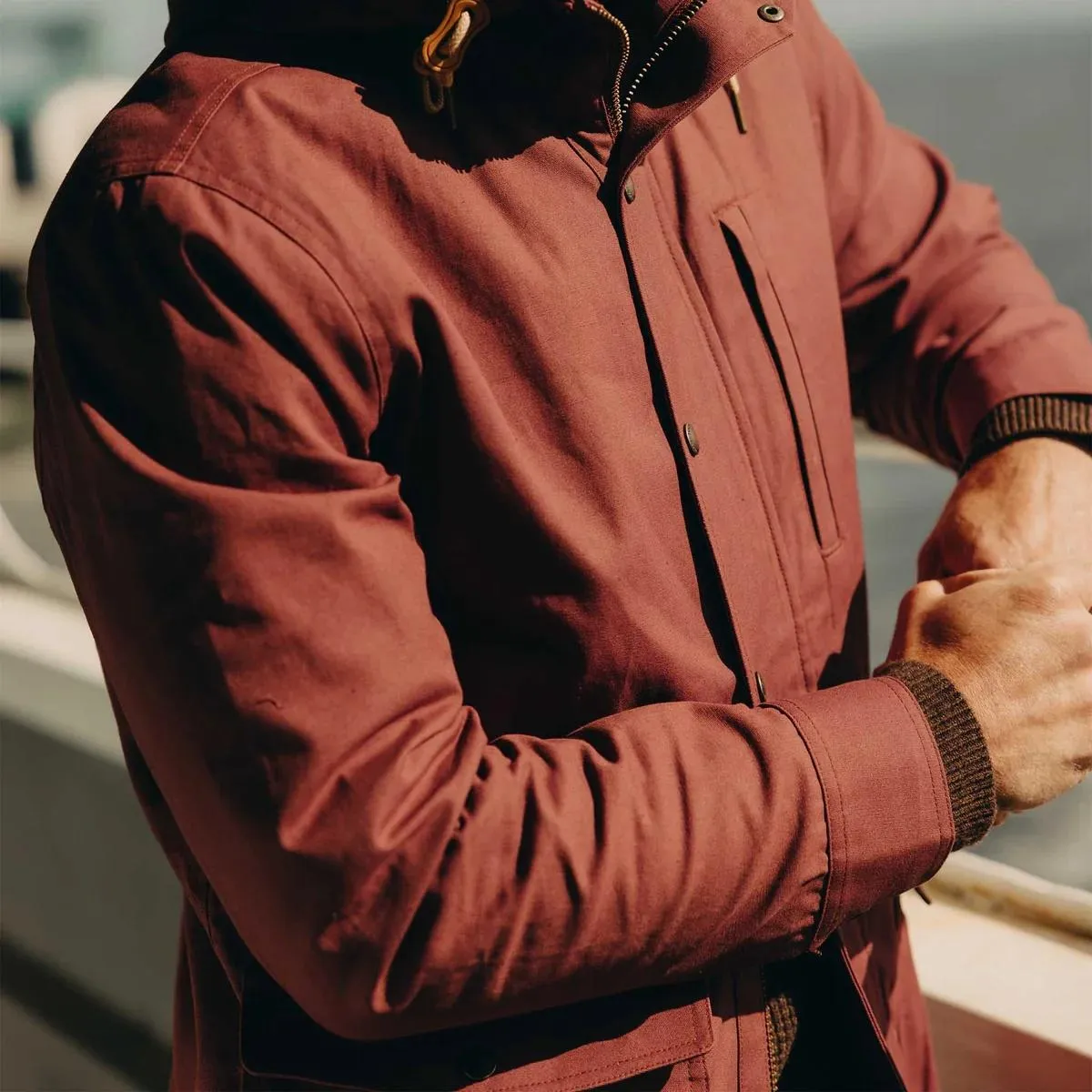 Explorer Jacket Red Wine Dry Wax