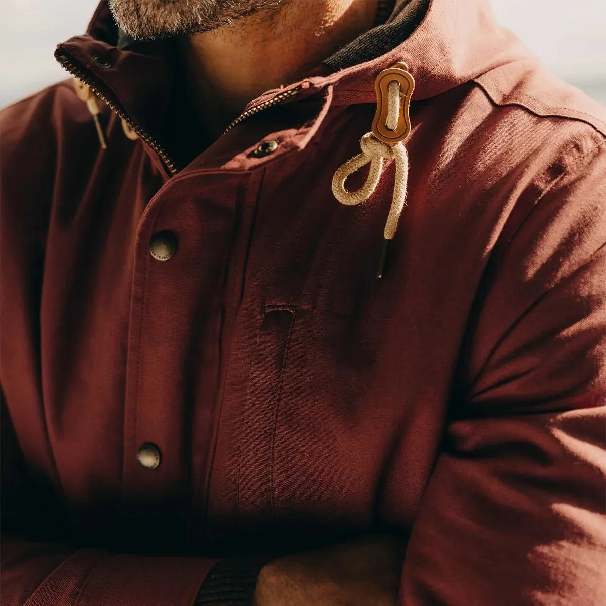 Explorer Jacket Red Wine Dry Wax