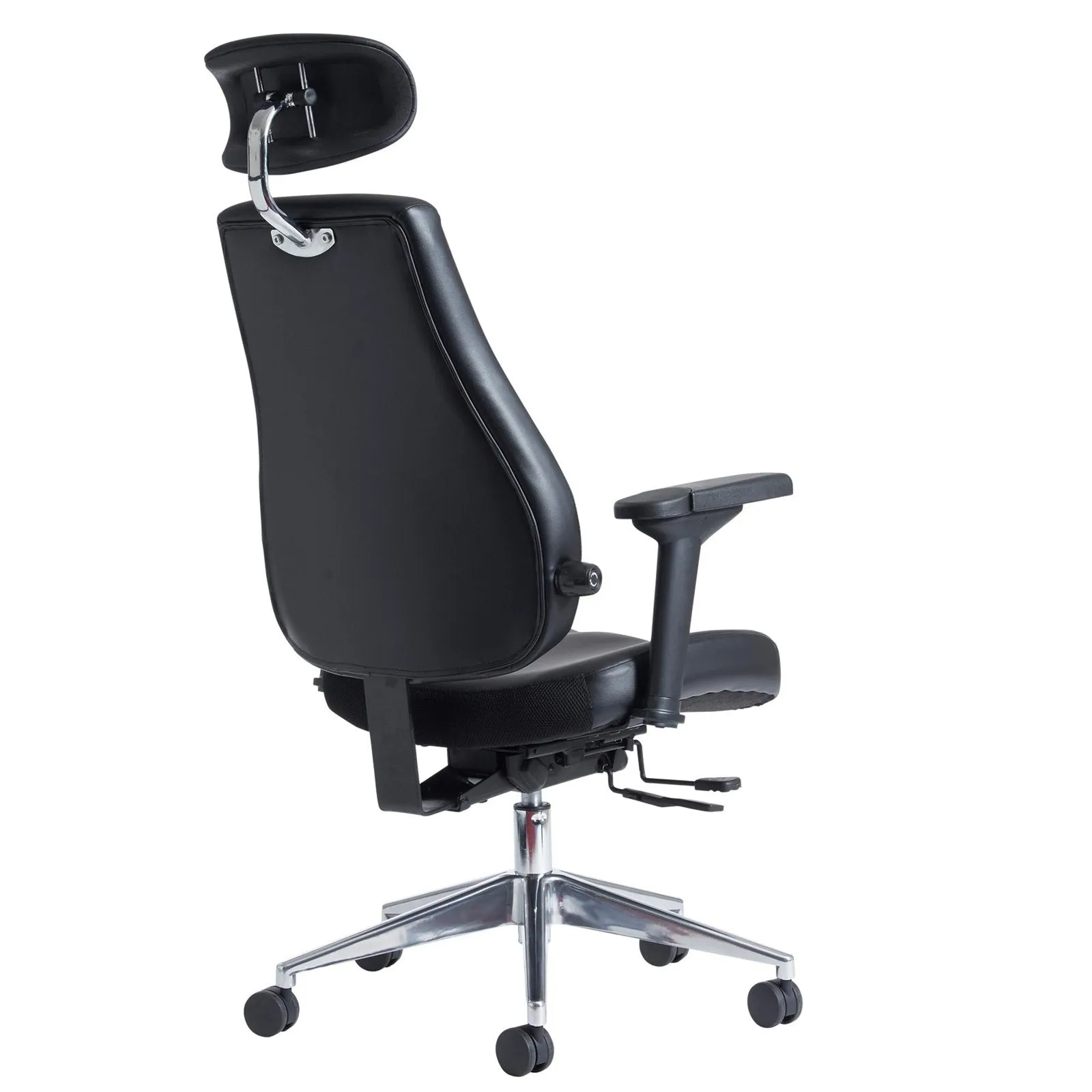 Franklin high back 24 hour task chair - black faux leather