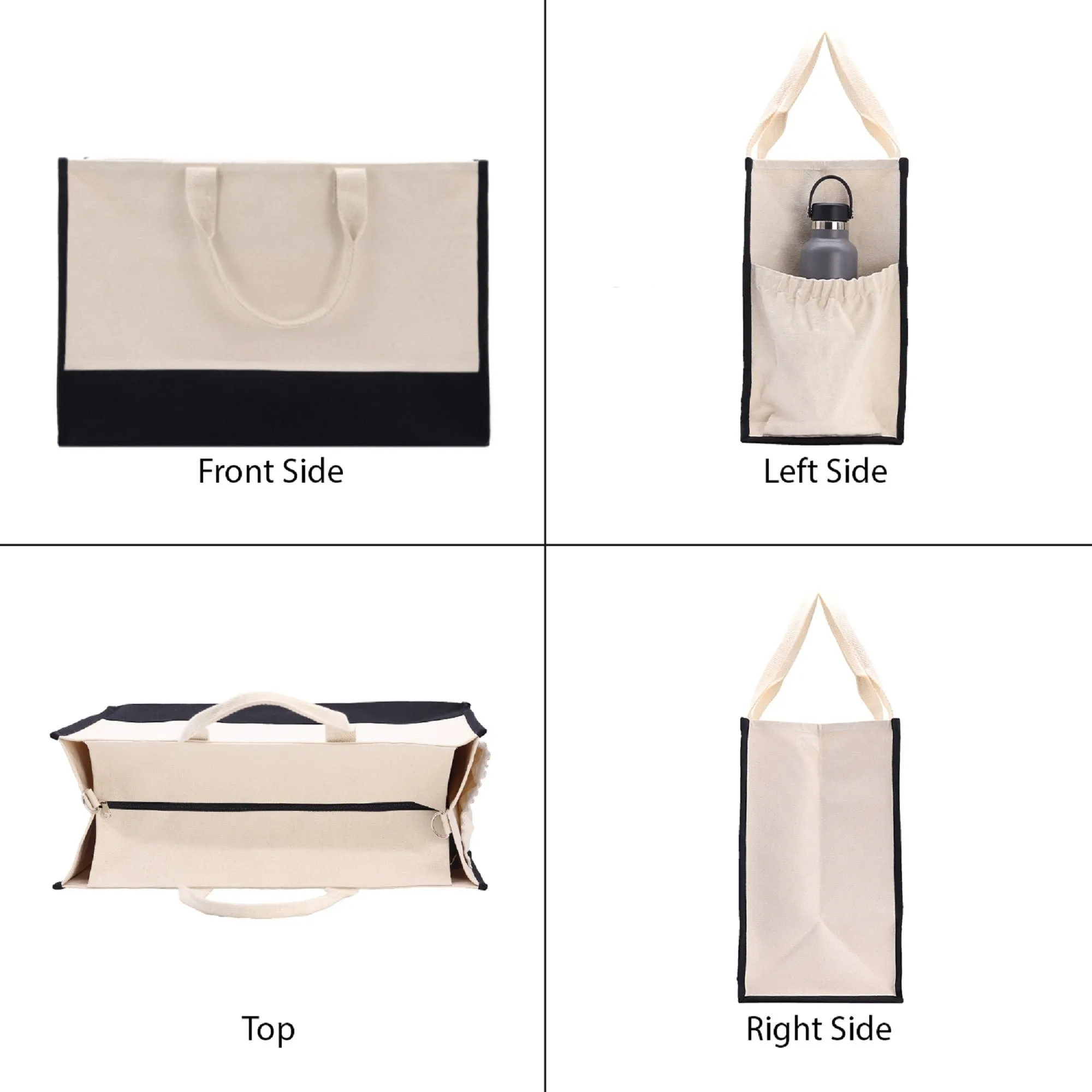 Getaway Beach Tote Bag XL - Oversized Chic Tote Bag with Zipper and Inner Pocket-Gift for Her -Vacation Tote Bag -Weekender Bag -Travel Tote