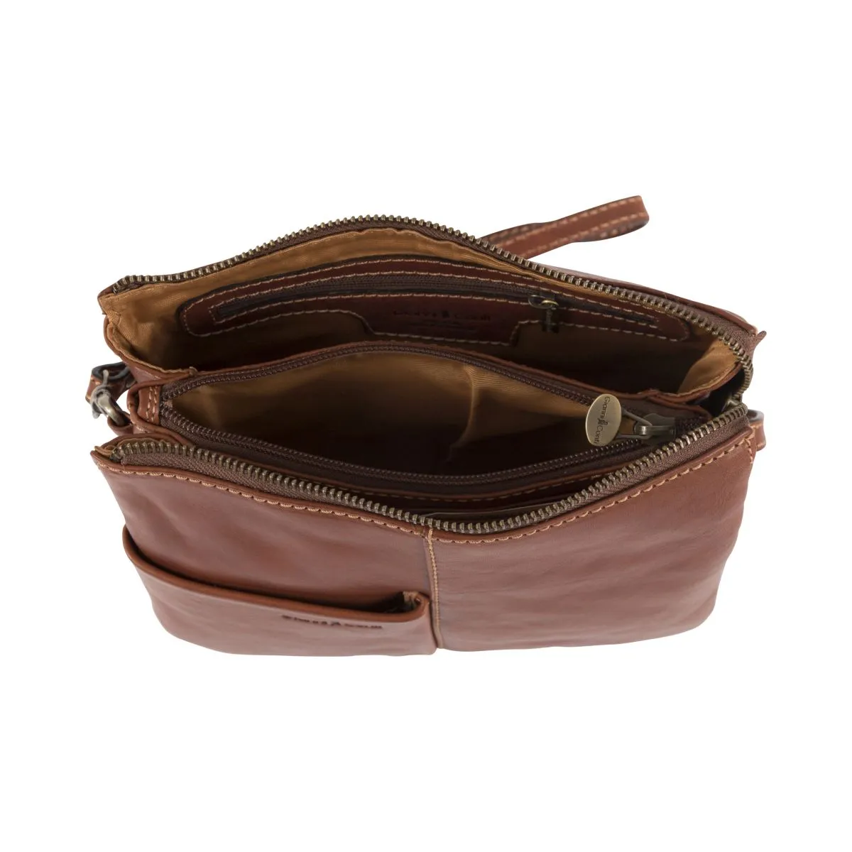 Gianni Conti Mary Cognac Leather Shoulder Bag