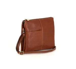 Gianni Conti Mary Cognac Leather Shoulder Bag