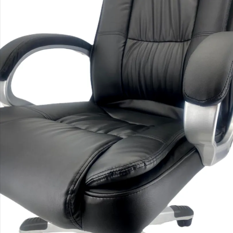 Medium-Back Executive Pu Leather Adjustable Height Office Chair 518L Black