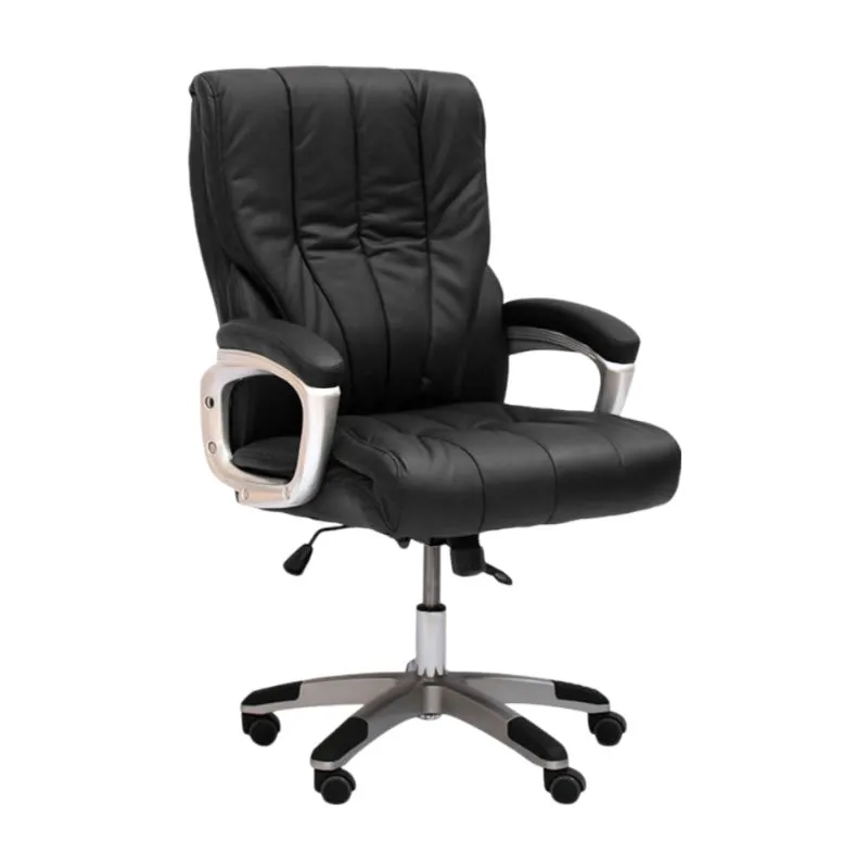 Medium-Back Executive Pu Leather Adjustable Height Office Chair 518L Black