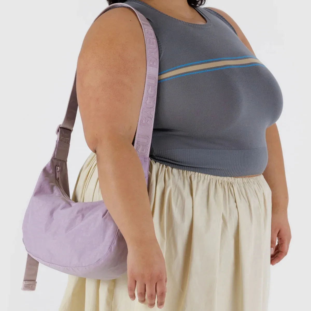 Medium Nylon Crescent Bag