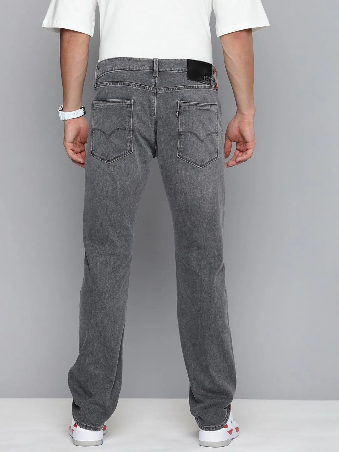 Men's 513 Grey Slim Straight Fit Mid Rise Jeans