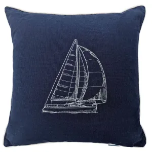Mirage Haven Sail Dark Blue 50x50cm Kids Cushion Cover
