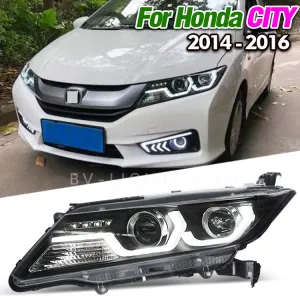 Modified headlight for 2014-2016 Honda City Upgrade to the Latest Style HID bulbs plug and play