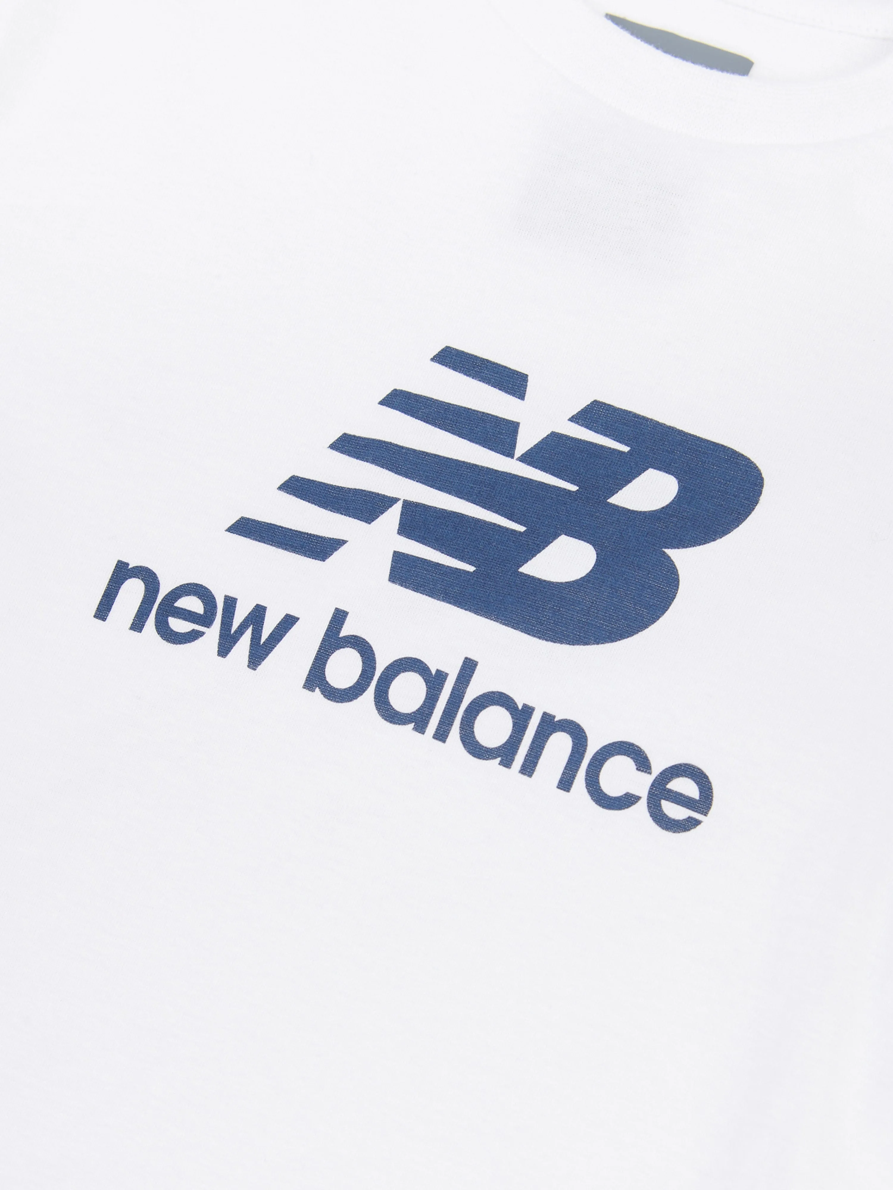 New Balance Boys Stacked Logo Short Set in White