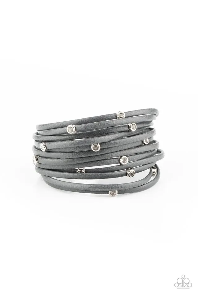 Paparazzi Bracelet ~ Fearlessly Layered - Silver
