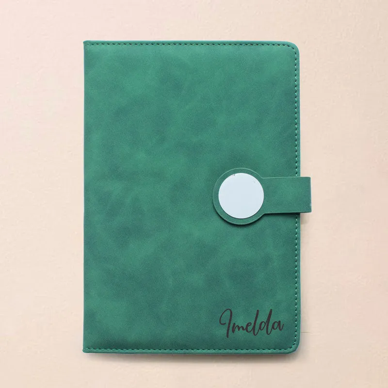 Personalised Executive A5 Round Buckle Notebook