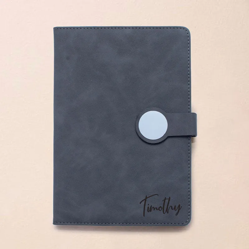 Personalised Executive A5 Round Buckle Notebook
