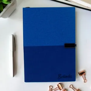 Personalised Executive Blue Notebook