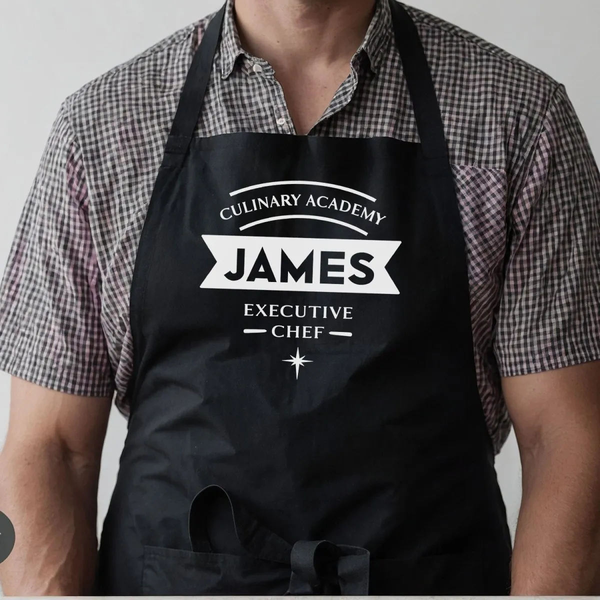 Personalised Executive Chef Apron - Culinary Academy - Custom Name