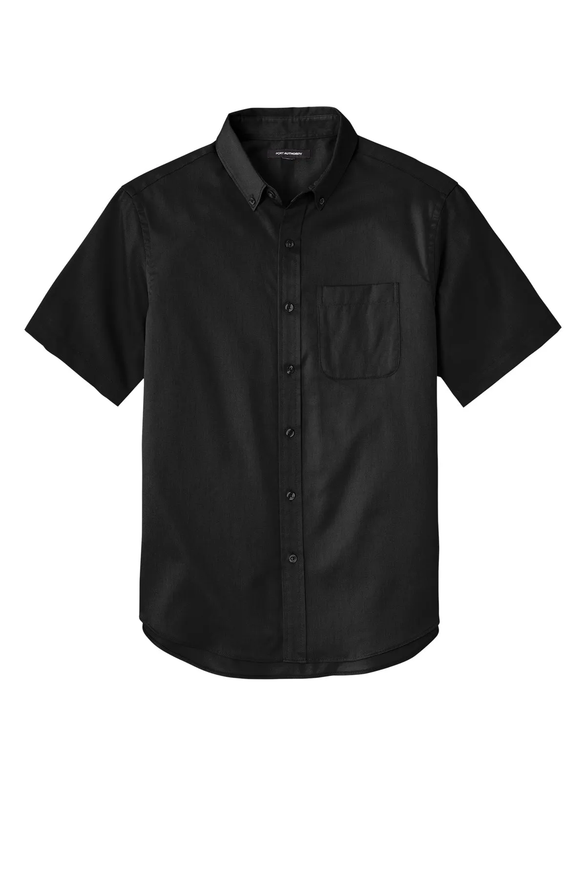 Port Authority® Short Sleeve SuperPro React™ Twill Shirt - Deep Black