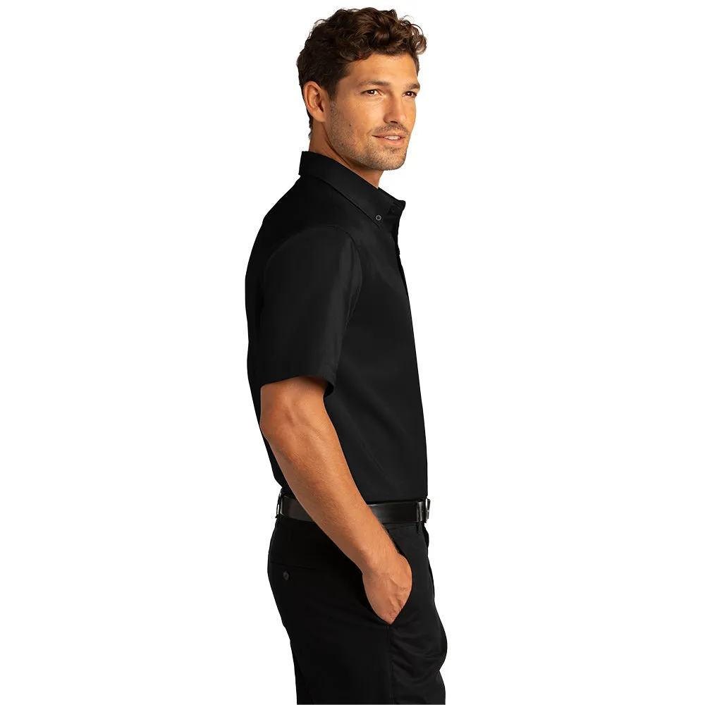 Port Authority® Short Sleeve SuperPro React™ Twill Shirt - Deep Black