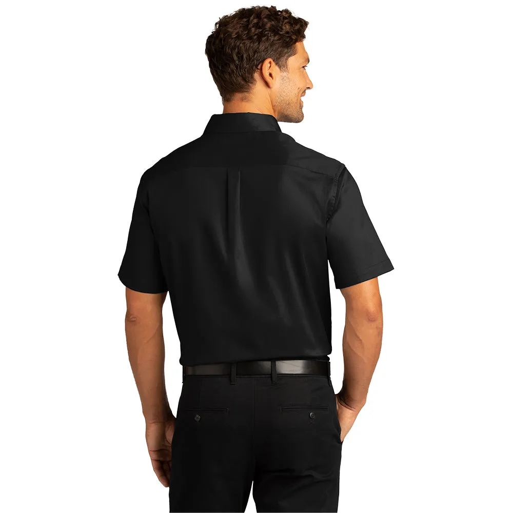 Port Authority® Short Sleeve SuperPro React™ Twill Shirt - Deep Black