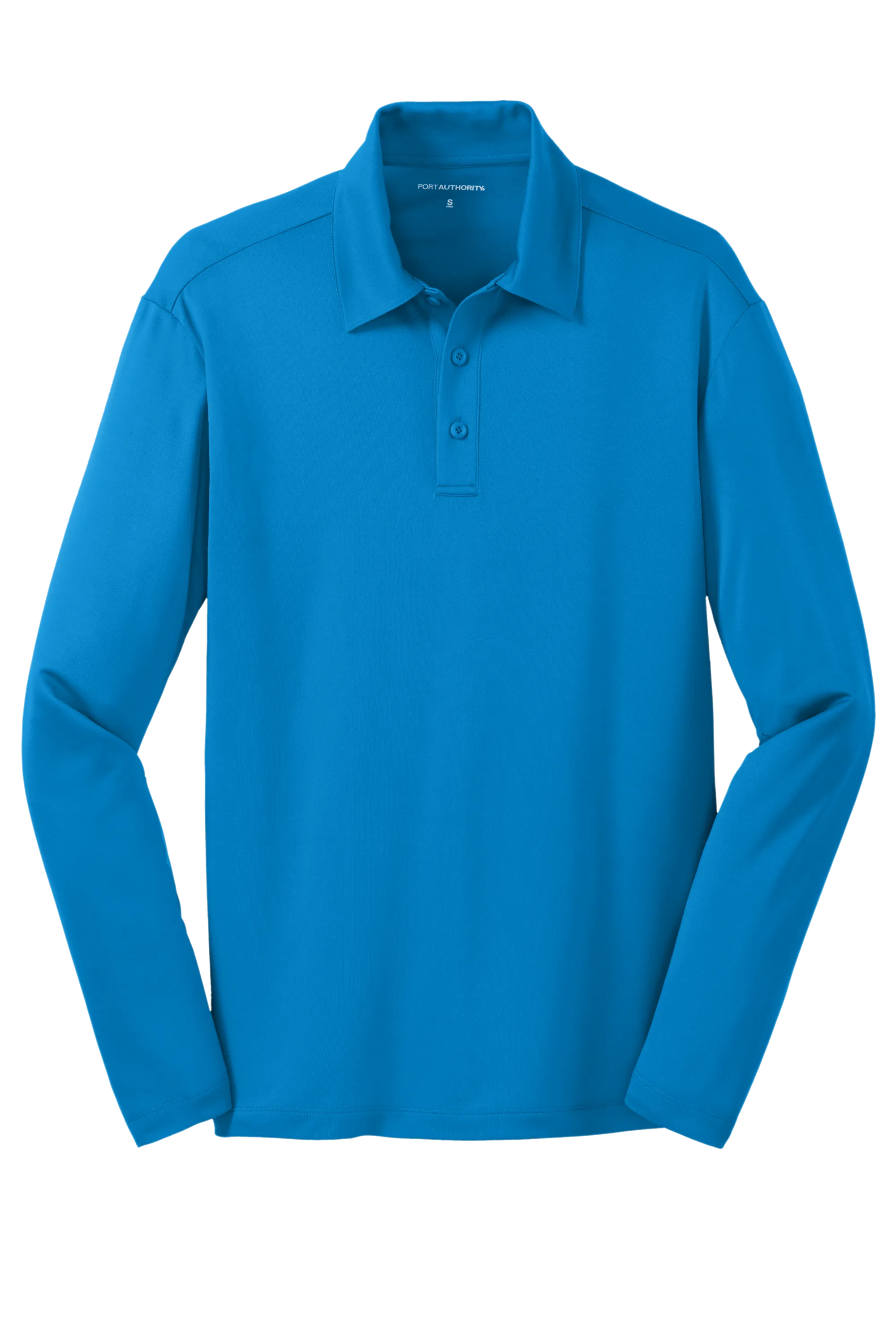 Port Authority® Silk Touch™ Performance Long Sleeve Polo - Brilliant Blue
