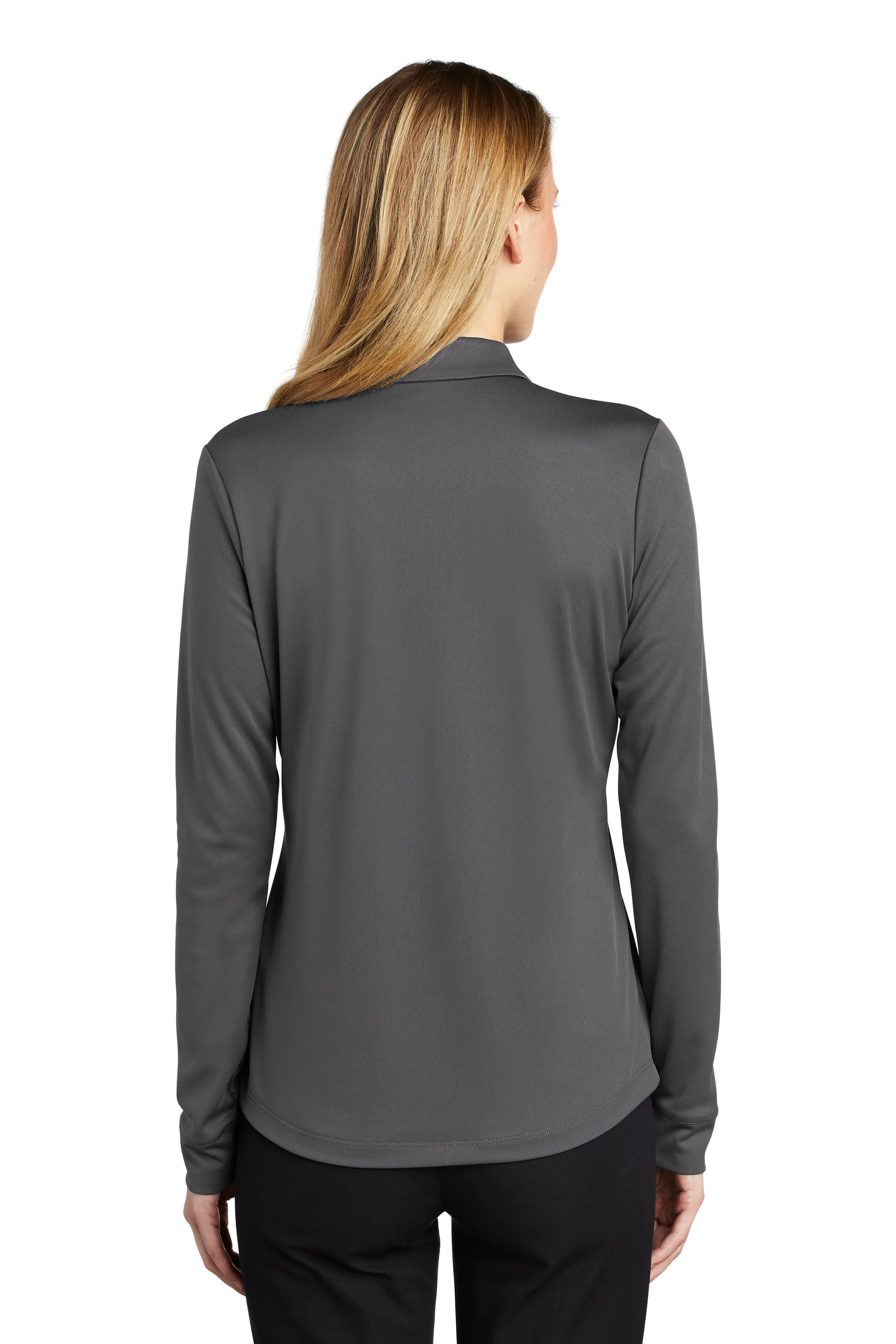 Port Authority ® Women's Silk Touch ™ Performance Long Sleeve Polo - Steel Grey