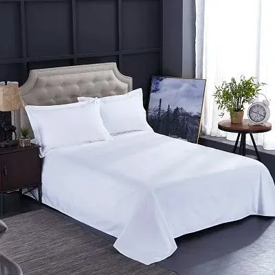 Silk-Like Satin 4-Piece Duvet Cover Set with Double Stitching & Pillowcases